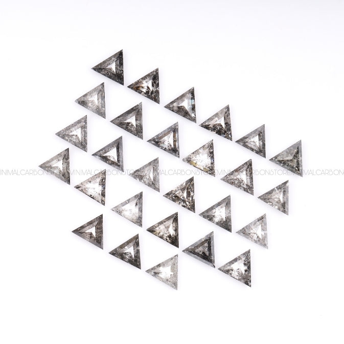 1 CT, 3.0 MM | Dark Salt And Pepper Triangle Cut Diamond