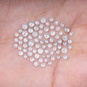 Round Cut Natural Icy White Diamonds