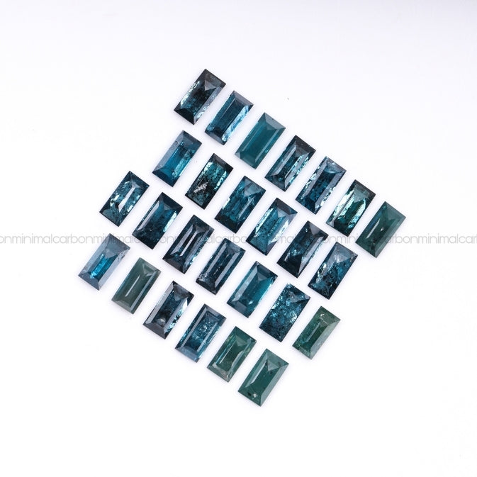 1 CT Enhanced Blue Baguette Cut Diamond
