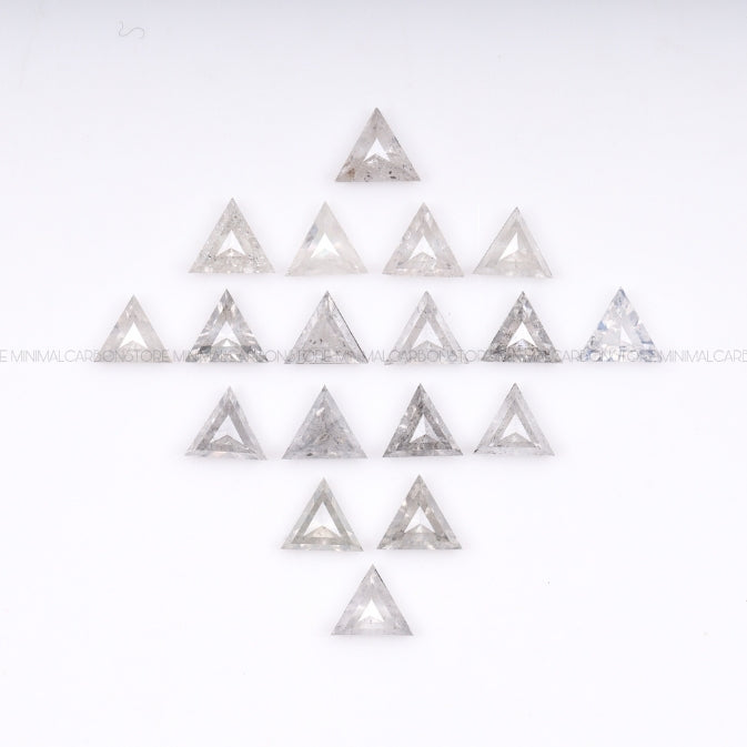 1 CT, 3.0 MM | Light Salt And Pepper Triangle Cut Diamond