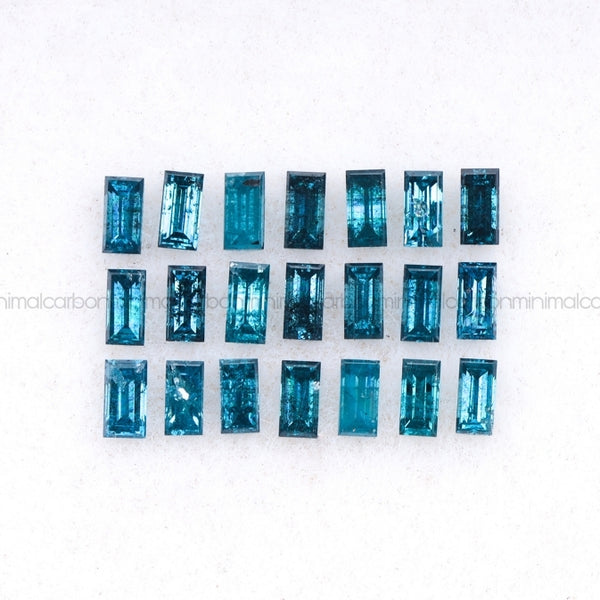 1 CT Enhanced Blue Baguette Cut Diamond