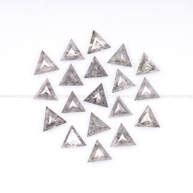 1 CT, 3.0 MM | Grey Salt And Pepper Triangle Cut Diamond