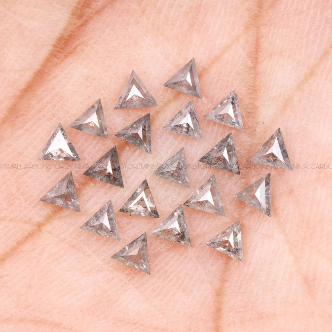 1 CT, 3.0 MM | Grey Salt And Pepper Triangle Cut Diamond