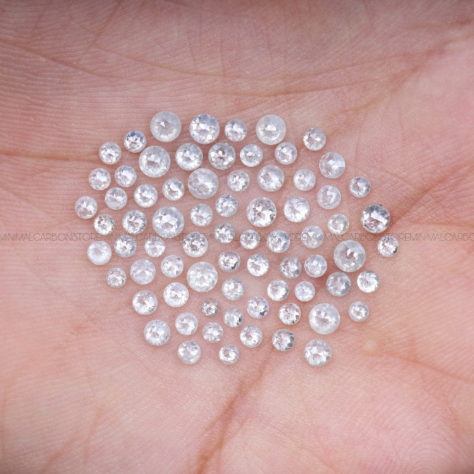 Round Cut Natural Icy White Diamonds