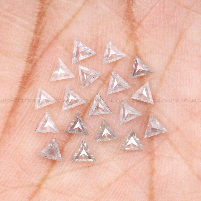 1 CT, 3.0 MM | Light Salt And Pepper Triangle Cut Diamond