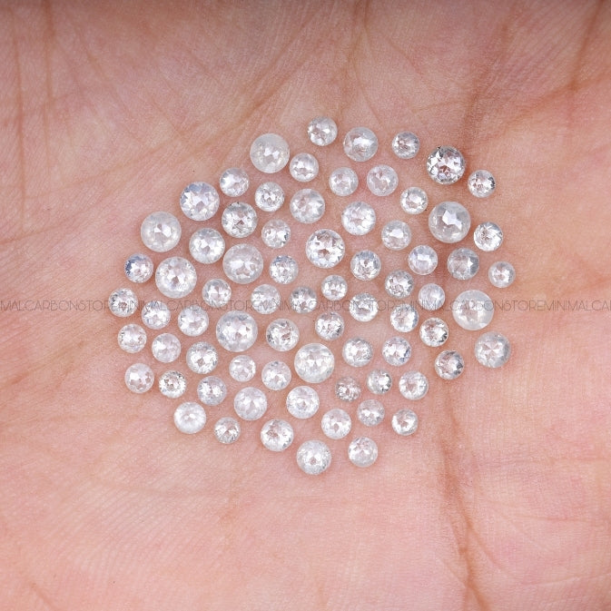 Round Cut Natural Icy White Diamonds