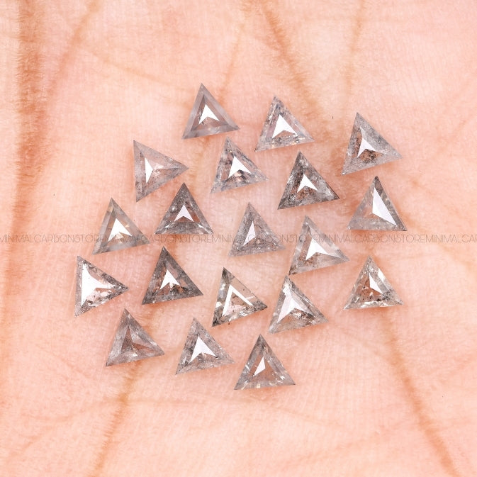 1 CT, 3.0 MM | Grey Salt And Pepper Triangle Cut Diamond