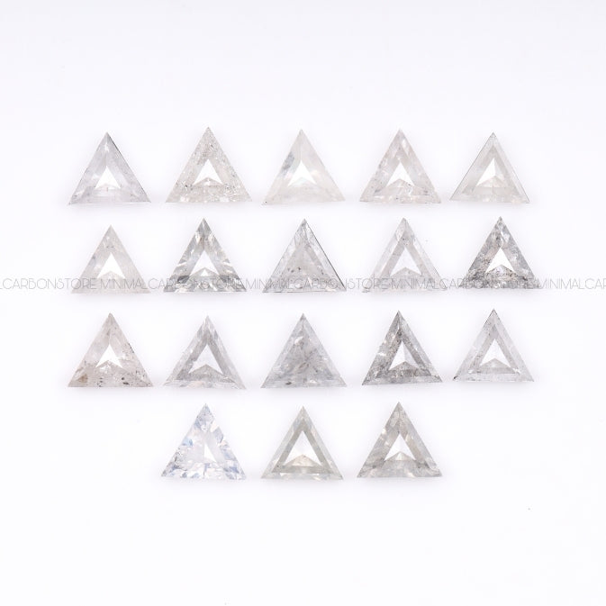 1 CT, 3.0 MM | Light Salt And Pepper Triangle Cut Diamond