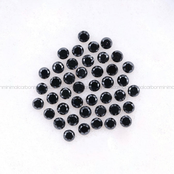 1 CT Enhanced Black Round Brilliant Cut Diamond