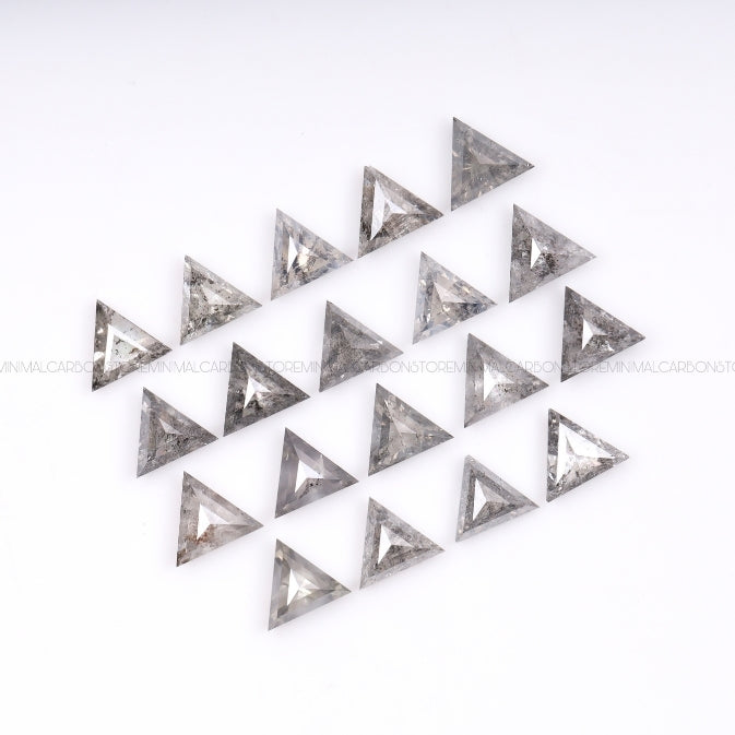 1 CT, 3.0 MM | Grey Salt And Pepper Triangle Cut Diamond