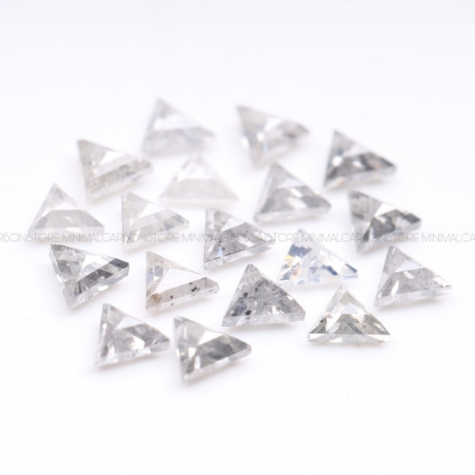 1 CT, 3.0 MM | Light Salt And Pepper Triangle Cut Diamond