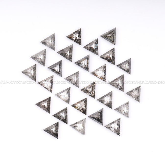 1 CT, 3.0 MM | Dark Salt And Pepper Triangle Cut Diamond