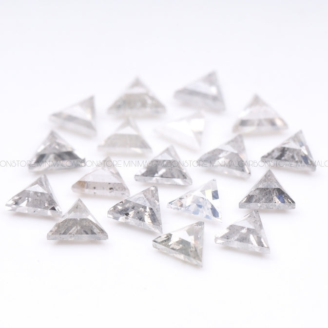 1 CT, 3.0 MM | Light Salt And Pepper Triangle Cut Diamond