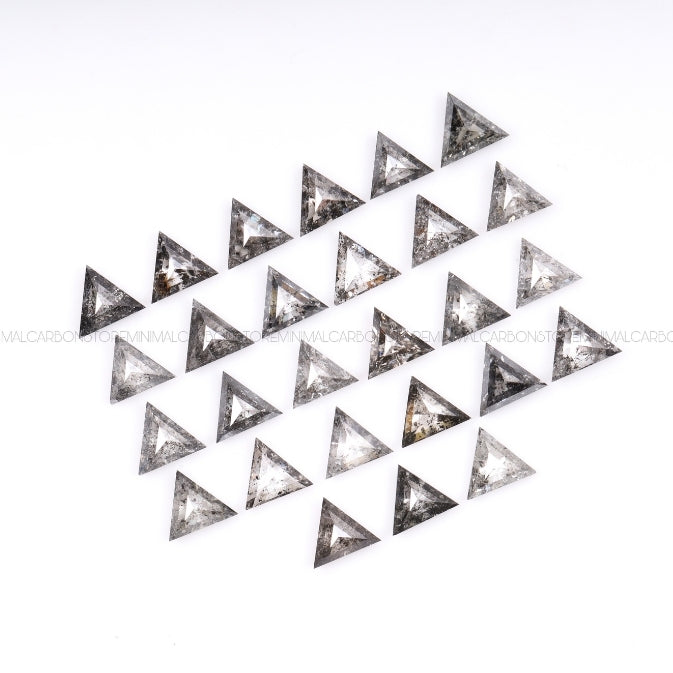 1 CT, 3.0 MM | Dark Salt And Pepper Triangle Cut Diamond