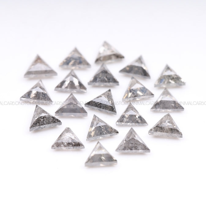 1 CT, 3.0 MM | Grey Salt And Pepper Triangle Cut Diamond