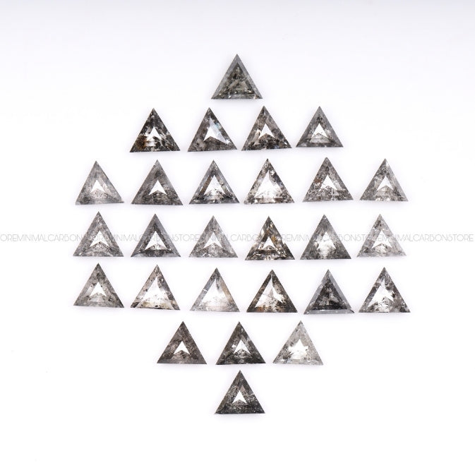 1 CT, 3.0 MM | Dark Salt And Pepper Triangle Cut Diamond