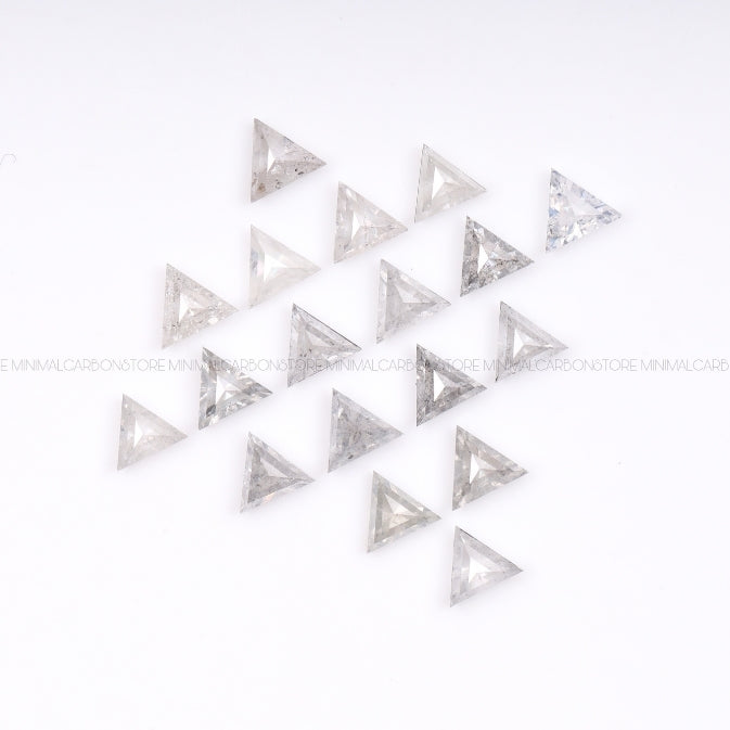 1 CT, 3.0 MM | Light Salt And Pepper Triangle Cut Diamond