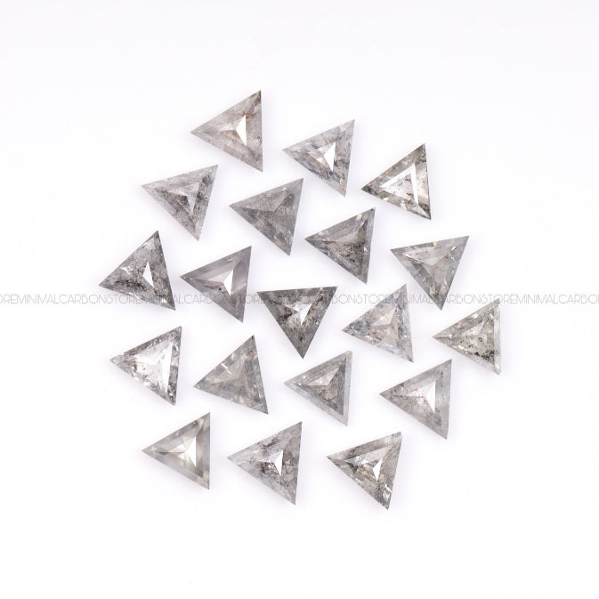 1 CT, 3.0 MM | Grey Salt And Pepper Triangle Cut Diamond