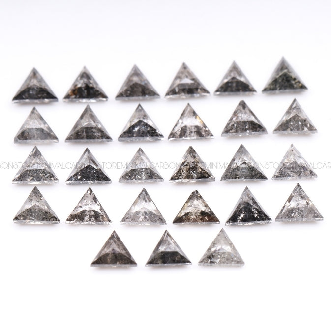 1 CT, 3.0 MM | Dark Salt And Pepper Triangle Cut Diamond