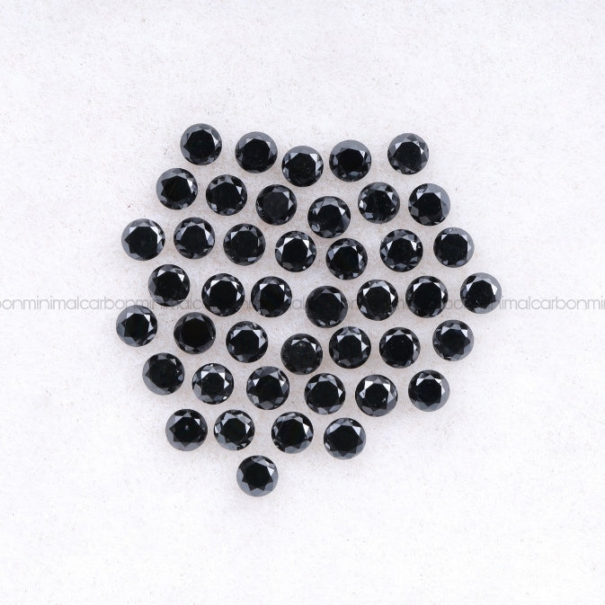 1 CT Enhanced Black Round Brilliant Cut Diamond