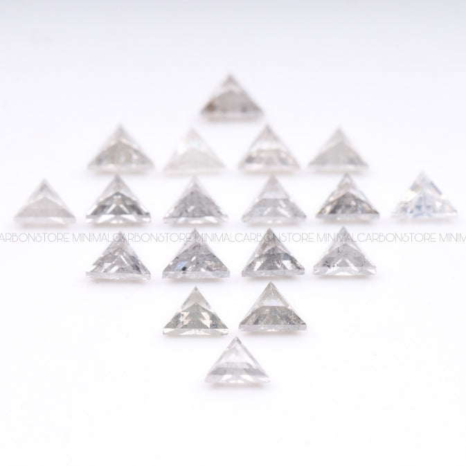 1 CT, 3.0 MM | Light Salt And Pepper Triangle Cut Diamond