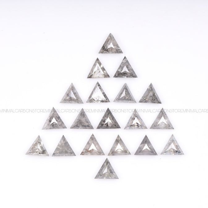 1 CT, 3.0 MM | Grey Salt And Pepper Triangle Cut Diamond