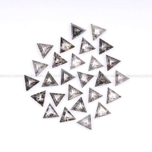 1 CT, 3.0 MM | Dark Salt And Pepper Triangle Cut Diamond
