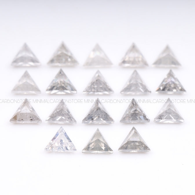 1 CT, 3.0 MM | Light Salt And Pepper Triangle Cut Diamond