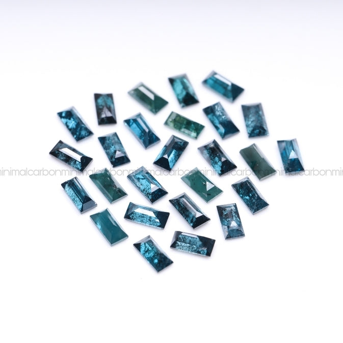 1 CT Enhanced Blue Baguette Cut Diamond
