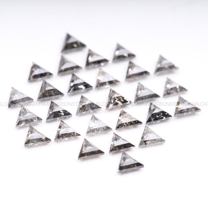 1 CT, 3.0 MM | Dark Salt And Pepper Triangle Cut Diamond