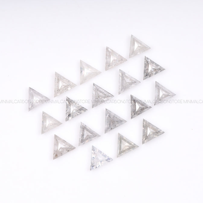 1 CT, 3.0 MM | Light Salt And Pepper Triangle Cut Diamond