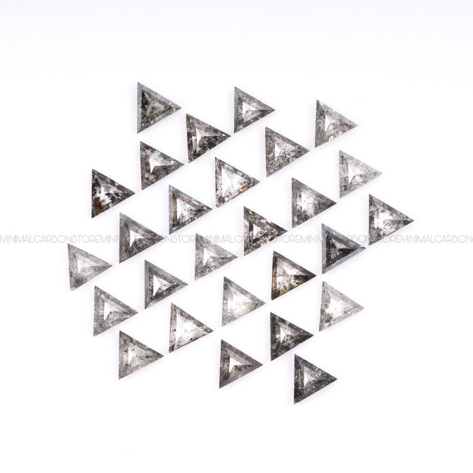 1 CT, 3.0 MM | Dark Salt And Pepper Triangle Cut Diamond