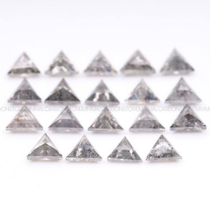 1 CT, 3.0 MM | Grey Salt And Pepper Triangle Cut Diamond