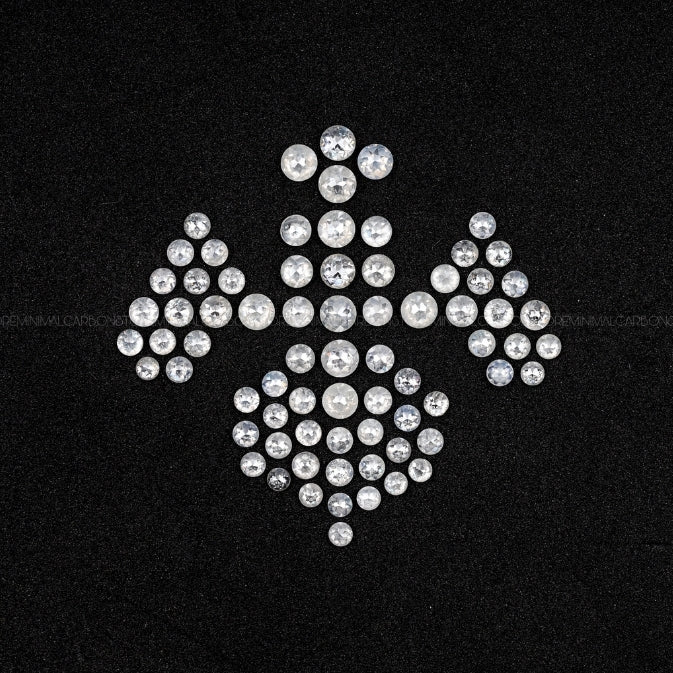 Round Cut Natural Icy White Diamonds