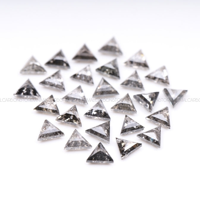 1 CT, 3.0 MM | Dark Salt And Pepper Triangle Cut Diamond