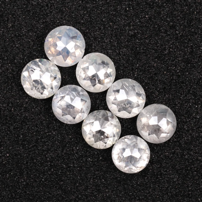Natural Loose Fancy White Round Rose Cut Earth Mined Diamond - Minimal Carbon