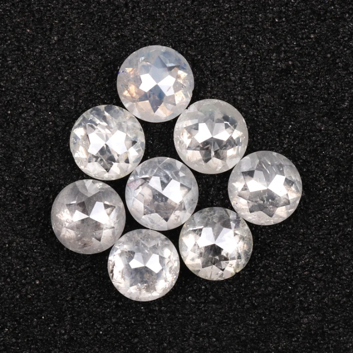 Natural Loose Fancy White Round Rose Cut Earth Mined Diamond - Minimal Carbon