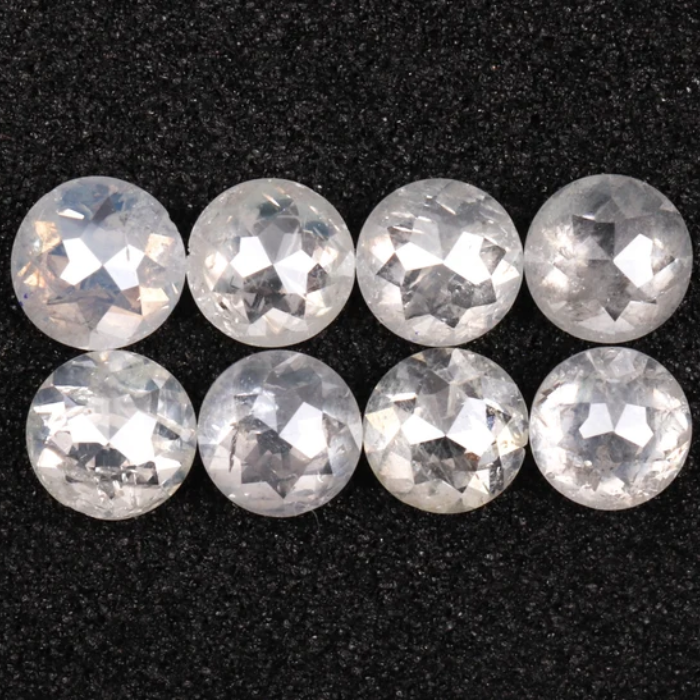 Natural Loose Fancy White Round Rose Cut Earth Mined Diamond - Minimal Carbon