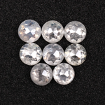Natural Loose Fancy White Round Rose Cut Earth Mined Diamond - Minimal Carbon