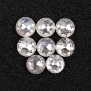 Natural Loose Fancy White Round Rose Cut Earth Mined Diamond - Minimal Carbon