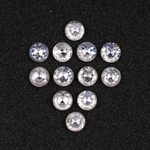 Natural Loose Milky White Round Rose Cut Earth Mined Diamond - Minimal Carbon