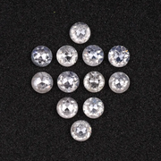 Natural Loose Milky White Round Rose Cut Earth Mined Diamond - Minimal Carbon