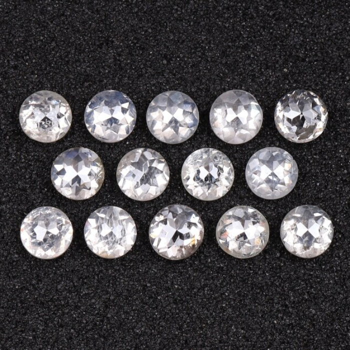 Natural Loose Milky White Round Rose Cut Earth Mined Diamond - Minimal Carbon