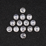Natural Loose Milky White Round Rose Cut Earth Mined Diamond - Minimal Carbon