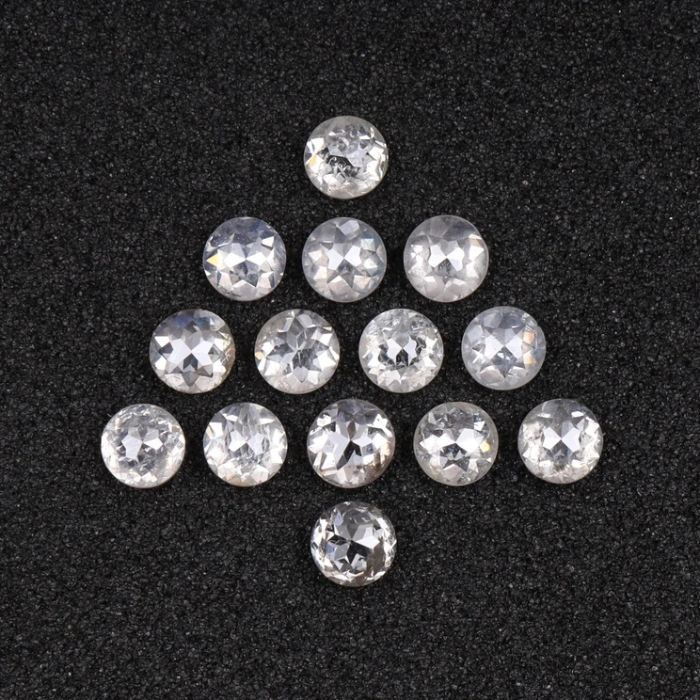 Natural Loose Milky White Round Rose Cut Earth Mined Diamond - Minimal Carbon