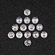 Natural Loose Milky White Round Rose Cut Earth Mined Diamond - Minimal Carbon