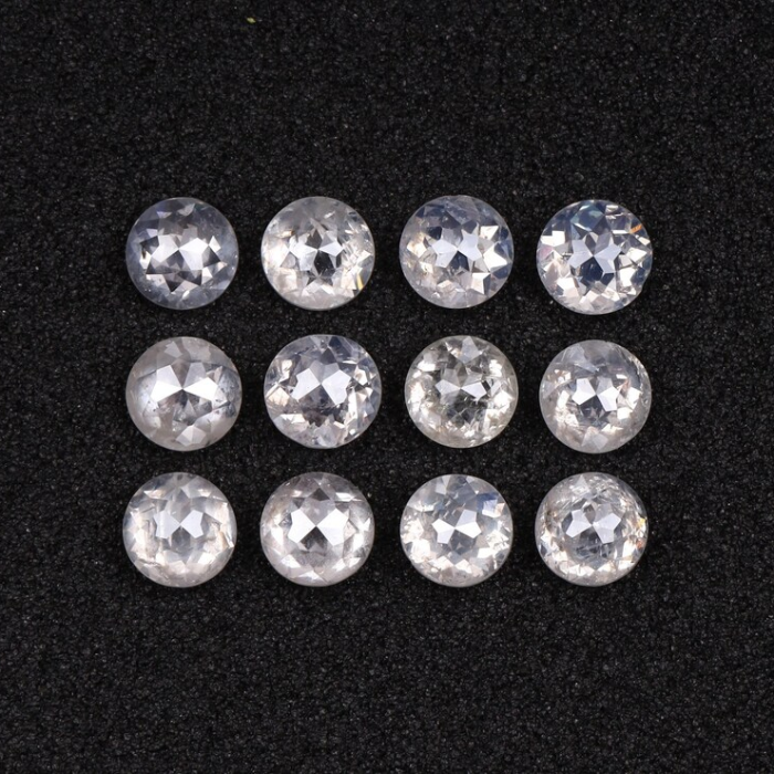 Natural Loose Milky White Round Rose Cut Earth Mined Diamond - Minimal Carbon