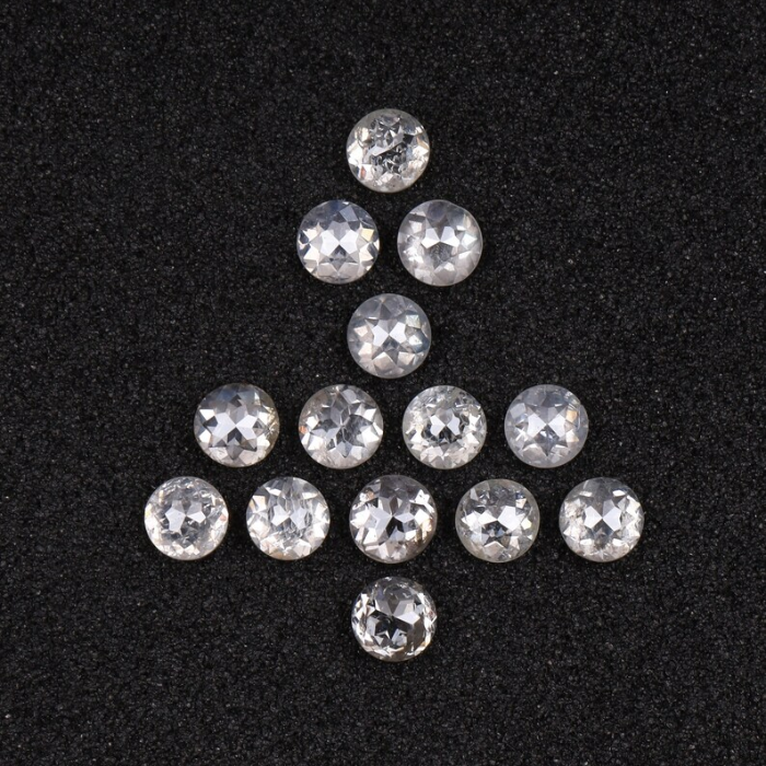 Natural Loose Milky White Round Rose Cut Earth Mined Diamond - Minimal Carbon