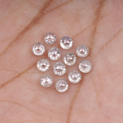 Natural Loose Milky White Round Rose Cut Earth Mined Diamond - Minimal Carbon
