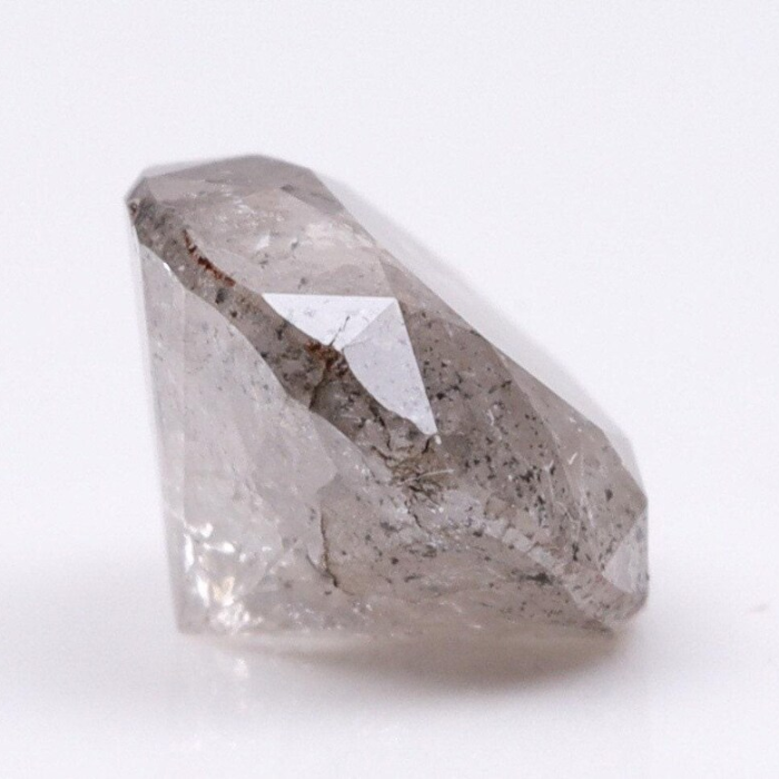 0.51 CT,4.8 MM, Natural Loose Diamond, Salt And Pepper Diamond, Round Briliiant Cut Diamond - Minimal Carbon